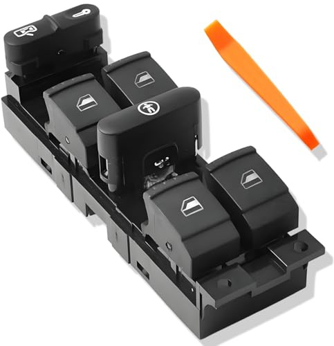 ZAMDOE 1J4959857 Interruptor eléctrico de la ventanilla Principal para VW Passat B5/B5.5 [1998-2004] G-olf J-ETTA Bora MK4 MK5 para Seat L-EON Toledo Panel de Botones del elevalunas automático