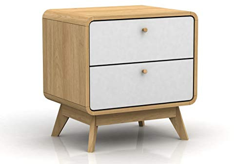 Cassie End Table with 2 Drawers, Grey, 39x51x53cm (DxWxH)