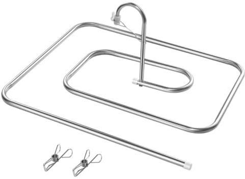 LOLIPPYY Spiral Wäscheständer aus Edelstahl mit Clips Schwerlastfähig und Belüftetes Design Abnehmbarer Decken Trockenaufhänger für Bettdecken und Balkonräume