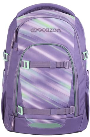 Coocazoo MATE Schulrucksack „Arctic Lights”, flieder, ergonomischer & anpassbarer Tornister, höhen- & größenverstellbar, mit Brustgurt & Hüftgurt, ab der 3. Klasse