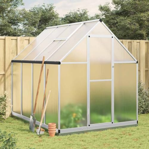 Boltkex Serra con telaio di fondazione in alluminio, 224 x 169 x 202 cm, con finestra, ventilazione, resistente alle intemperie, serra per piante, coltivazione di verdure, balcone e uso esterno