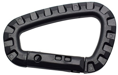 2 Pack Tactical Clip D Shape High Spring Strength Plastic Buckle EDC Tool