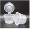 50 x Plastic 100ml Hinged Lid Deli Pot or Sauce Pot - (4WL)