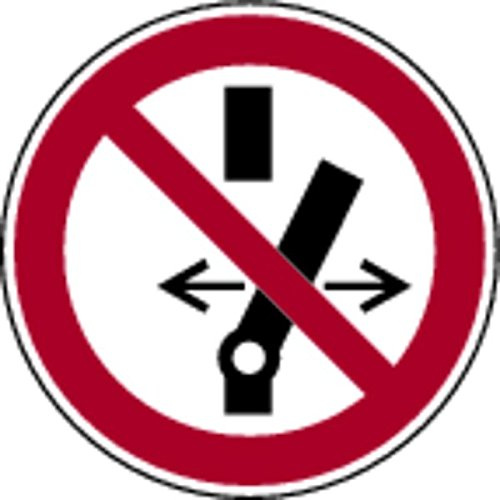 Kunststoff PVC Schild Nicht schalten DIN EN ISO 7010-P031-200x1.5mm