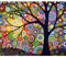 MXJSUA Diamant Painting Bilder Erwachsene Set, Geometrischer Farbiger Baum 5D Diamond Painting Full Drill, Diamant Painting Bilder Kunsthandwerk House Wall Dekoration 30x40cm