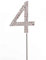 4 Silver Diamond Sparkley Cake Topper Number Year For Mans Boys Womens Girls Birthday Anniversary Party Decorations