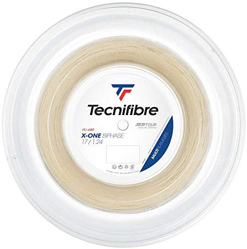Tecnifibre Unisex – Erwachsene Rolle 200M X-ONE 1.24 Tennissaiten, Natur, Einheitsgröße