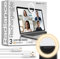 GearLight Selfie Ring Light for Computer or Phone - iPhone Compatible LED Lighting for Laptop Webcam, Video Recording - Rechargeable Circle Clip - Cute Stuff & Room Decor - White - 3.5 inch