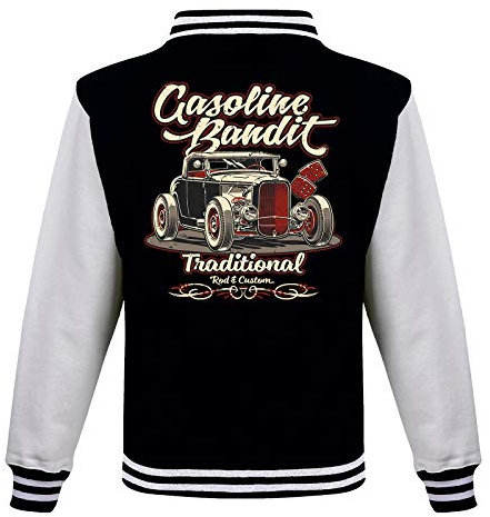 Gasoline Bandit Rockabilly Baseball College Jacke - Hot Rod Traditional 3XL