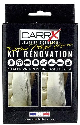 CarrX Le Kit de Rénovation Ultime pour réparer Vos flanc de siège Auto en Cuir Noir