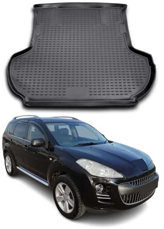 OMAC Kofferraumwanne für Peugeot 4007 2007-2013 TPE Schwarz | Kofferraummatte, Laderaumwanne, Allwetter, fahrzeugspezifisches Produkt, Antirutsch, 3D-Passform, wasserdicht