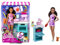 Barbie Coffret Pâtissière avec poupée Mannequin (26 cm, Brune, Petite), Four, Robot pâtissier, Chaton et Accessoires de Cuisine, Jouet Enfant, Dès 3 Ans, HCD44