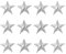 CENPEK 200 pièces 15mm étoiles Rivets décoration étoile à Cinq Branches Griffe Presse à Main Pointes pour Bricolage Scrapbooking décoration Accessoires (Argent)