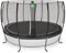 EXIT Toys Lotus Classic Rundes Trampolin - ø427cm - Mit Fußschutzsystem und Sicherheitsnetz - Großes Trampolin mit Extra Starkem und Stabilem Rahmen - Für Alle Altersgruppen - Wasserfest - Schwarz