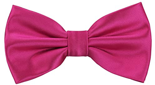 Alizeal Noeuds papillon ajustables de couleur unie pour hommes, magenta
