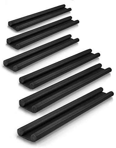 Meisterfaktur Zugluftstopper für Türen - Für alle Türen - Idealer Tür Zugluftstopper für eine effektive Dichtung gegen Zugluft, Lärm & Kälte (6 Stück (schwarz))