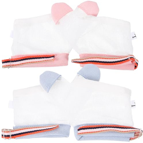 MILISTEN 2 Paare Baby Halt Daumen Sauging Kinder Finger Guards Stoppen Säuglingsfinger Sauging Handschuhe No Scratch Atmungsaktiver Finger Thumb Protector für Kinder Kleinkinder L