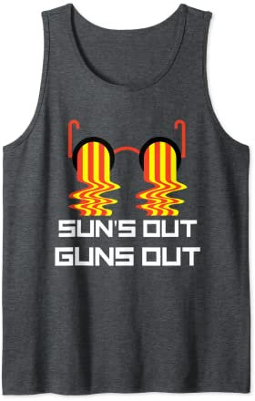 Sun's Out Gun's Out Retro Brille Sommer 4. Juli Tank Top