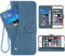 ELISORLI Compatible avec iPhone 5S 5 SE 2016 5SE Étui portefeuille et dragonne, porte-cartes, accessoires cellulaires pour iPhone 5, iPhone5S, iPhoneSE, iPhone6se, i6SE, iPhone5se, bleu