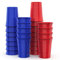 AOLUXLM 26 Becher Hartplastik, Partybecher Bruchfeste Wiederverwendbar,13 Rot + 13 Blaue Trinkbecher, 473 ml/16 OZ Tasse für Erwachsene Freunde Familie, Polypropylen (PP)