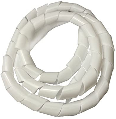On1shelf® Gaine de câble en spirale Blanc 25 mm (2 m)