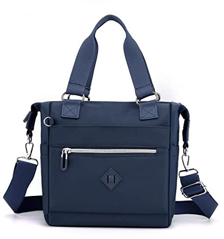 Gelory Tragetaschen für Damen: Kleine Umhängetasche, wasserdicht, Nylon, Schulterhandtaschen mit abnehmbarem Riemen, Hobo-Taschen für Schule, Einkaufen, Arbeit, Reisen, dunkelblau, Einheitsgröße,