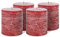 Brandsseller Stumpenkerze 4er Set 9x10 cm Weihnachtskerze Adventskranz Bordeaux