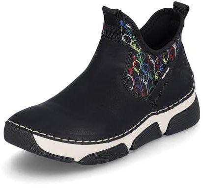 Rieker Damen Slip-On Sneaker 45957, Frauen Halbschuhe,Freizeitschuhe,Turnschuhe,Laufschuhe,Freizeit,sportlich,Sportschuhe,schwarz (00),37 EU / 4 UK