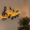 NSXIN Kerzenhalter Wand Deko 4er-Set Musiknotation Wandteelichthalter, Metall Musiknoten Dekorativer Vintage Kerzenständer für Zuhause Hochzeit Wohnzimmer Kaminsims Dekoration