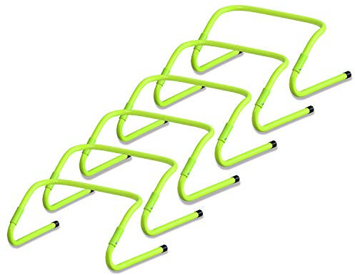 TRMLBE Training Hürden 6er Set Speed/Agility Trainingshürden Höhenverstellbar Fußball Hürden Set Sport Trainingshilfe Beweglichkeits- und Koordinationstraining