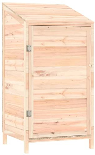 vidaXL Geräteschuppen Gartenhaus Schuppen Gerätehaus Lagerschuppen Satteldach Gartenschrank Pultdach Garten 55x52x112cm Massivholz Tanne