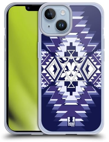 Head Case Designs Violeta Calavera de Navajo Caso de Gel Suave Compatible con Apple iPhone 14