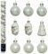 Weihnachtskugeln Glas 3cm x 9 Stück Figuren Mix Christbaumschmuck Set Winterweiß