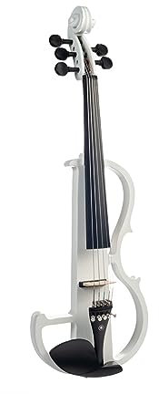 Violino 1 Set Violino 5 Corde Violino Elettrico Ottimo Suono per Violinisti Studenti Competiable con Pedali Effetto Chitarra (Color : White Set)