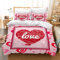 HZVRTN Bettwäsche 3D Rot Rose Bettbezug Set mit Reißverschluss und 2 Kissenbezug, Mikrofaser Kreative Rose Bettwäsche Set 3 Teilig für Erwachsene Kinder (Love, 135x200cm)