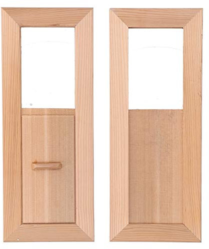 Xcello Sauna Entlüftungsgitter, Zedernholz Sauna Lüftungsgitter, Einstellbarer Luftfluss Dampfbad Entlüftung, Sitzfreie Installation Sauna Belüftung und Entlüftung, für Sauna und Schwimmbad