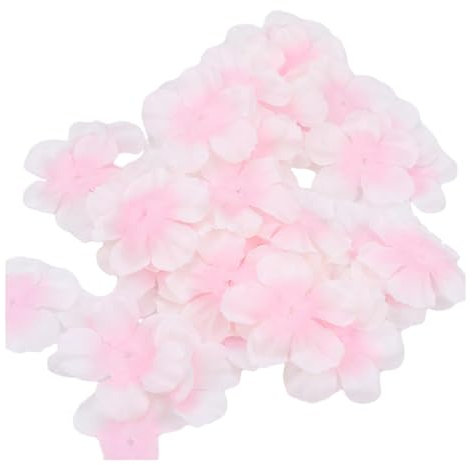 500 pétalos de flores para decoración de boda, pétalos de flor de cerezo, cabeza floral de Sakura para mesa, blanco y rosa