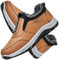Zapatos sin Cordones Hombre Cuero Invierno Calientes Piel Forradas Mocasines Casual Zapatillas Casa Conducción Formal Cómodos Caminar,Marrón,42/260mm
