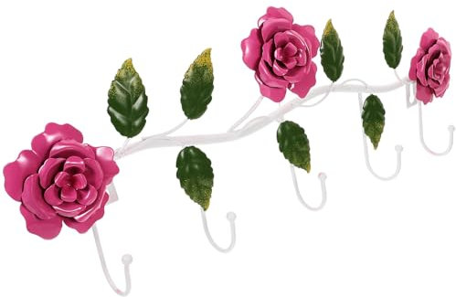 Gatuida Décoratifs en Forme De Fleur pour Porte-Manteau Porte-Serviettes Porte-clés Mural pour Décoration De Salle De Bain