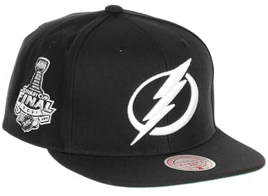 Mitchell & Ness Tampa Bay Lightning NHL Top Spot Originaler Fit Schwarz Verstellbare Snapback Cap - One-Size