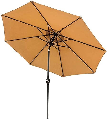 UHJKLA Gartensonnenschirm, 3 m Langer Sonnenschirm für den Außenbereich, wasserdicht, für Strand, Pool, Terrasse, rund, mit Kurbel und Neigefunktion