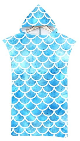 Proumhang Cambio de Bata de baño Changing Towel, Toalla de Poncho de Surf con Capucha Toalla de baño con Capucha para Adultos Toallas Deportivas con Capucha estampadaTalla única-Modo 5 75cm x 110cm