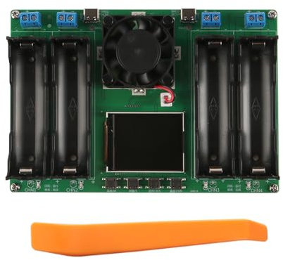 FONGKNOX 18650 Tester di capacità della batteria al litio Tester di resistenza interna, modulo di ricarica e scarica automatico a quattro vie, connettore TypeC