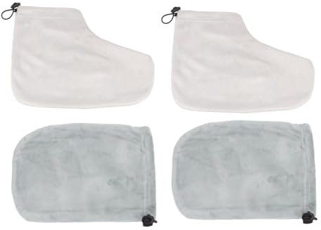 WOONEKY Paraffintherapie Wachs Handschuhe Fußabdeckungen Satz Isolierend Weich Für Spa Zuhause Handschuhe Fußschutz