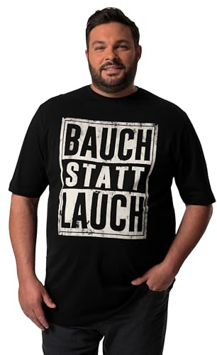 Men Plus Herren große Größen Übergrößen Menswear L-8XL T-Shirt, Halbarm, Bauch schwarz 4XL 835649130-4XL
