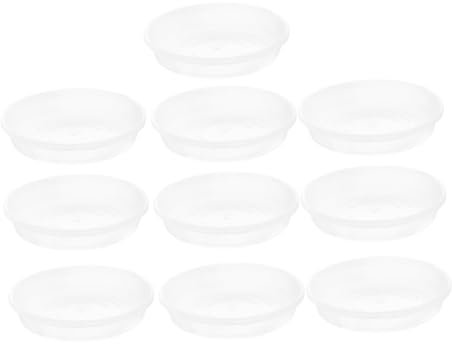 Milisten 10piezas Chasis Redondo De Plástico para Plantas Bandeja para Macetas Reutilizable Protege Superficies De Agua para Plantas De Interior