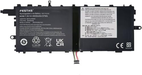 FESTAS 00HW045 00HW046 Batterie Compatible avec Lenovo ThinkPad X1 Tablet 2nd Gen 20JB 20JC 1st Gen 20GG 20GH Series SB10J78993 SB10J78994 Ordinateur PC Portable (7.5V 37Wh)