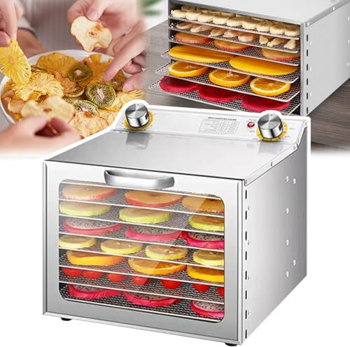 Food Dried Machine Timing & Temperature Control, 360° Fan for Fruits, Vegetables, Meat, Seafood - Dryer for Dehydrating