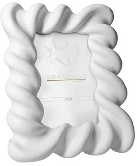 BRANDANI Portafoto cornice in poliresina Candy bianco 10 x 15 cm