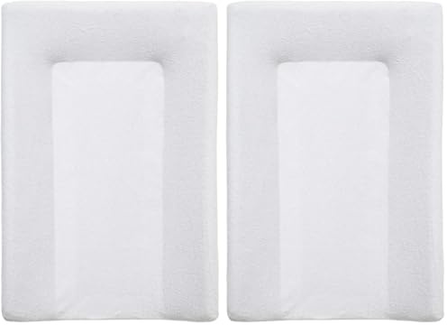babyCalin Housse de Matelas à Langer Blanc 50 X 70 cm (Lot de 2)
